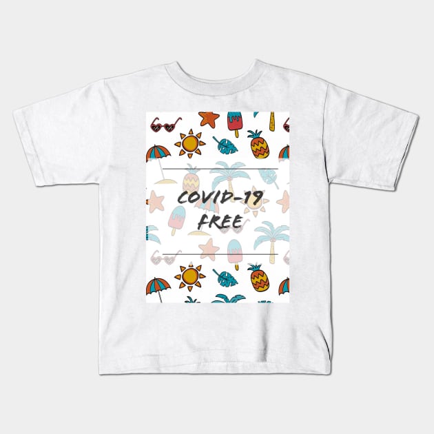 Covid-19 free mask! Kids T-Shirt by thenicestore